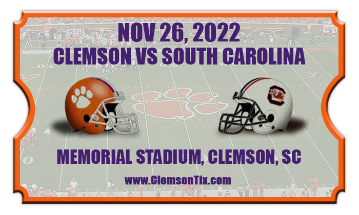 Clemson Tigers Vs South Carolina Gamecocks Football Tickets | 11/26/22